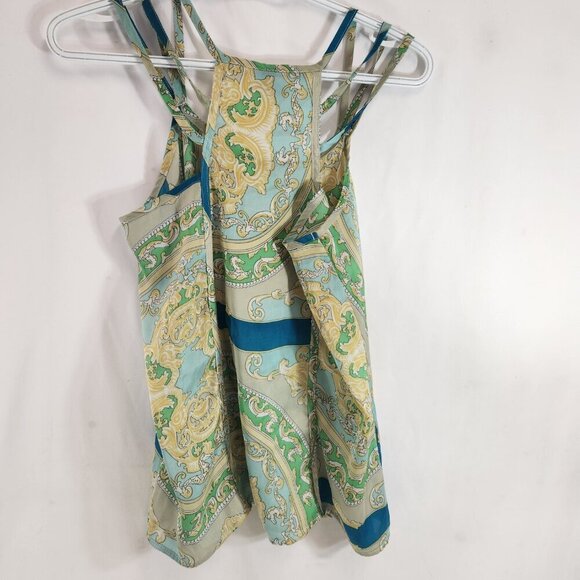 Mossimo Strappy Tank Top Size Small Greco Roman Pattern Silk - Picture 4 of 11